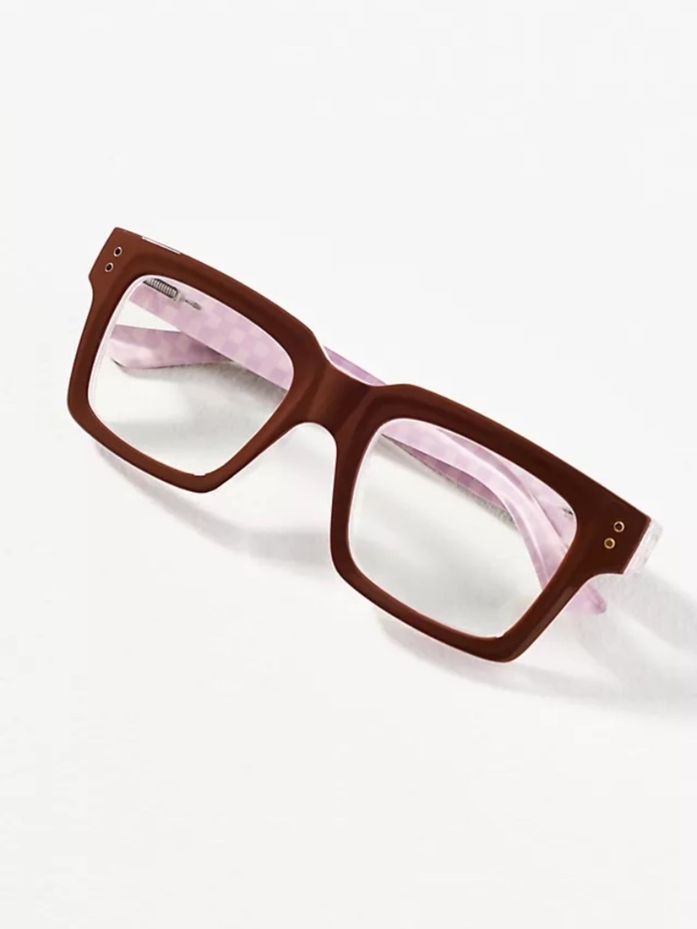New Anthropologie Red Check Peepers Blue Light Filtering Readers +3.00